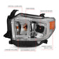 ANZO 14-17 Toyota Tundra Plank Style Projector Headlights Chrome w/ Amber 111415