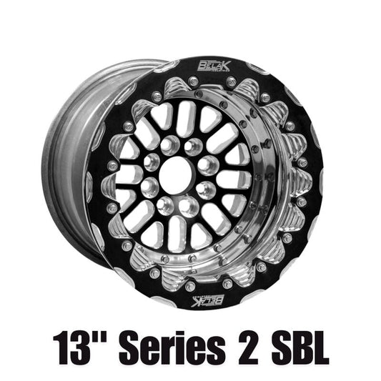Belak Wheels Belak 13x11 / 5in BS / 4x100 BP / High Pad Series 2 Wheel- Dbl Beadlock Billet (Small Brake Kit Req) 13114100S25BS-BLT