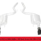 Corsa Performance 15-17 Ford Mustang GT 3.0in Inlet / 4.5in Outlet Black PVD Tip