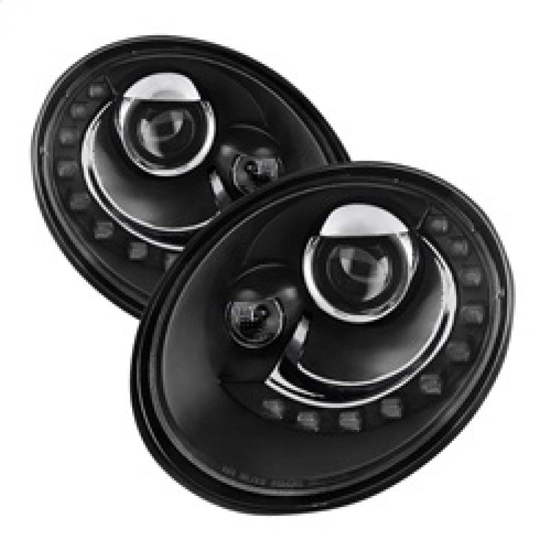 Spyder Volkswagen Beetle 06-10 Projector Headlights DRL LED Black PRO-YD-VB06-DRL-BK 5080929