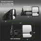 SPYDER xTune Chevy Silverado 14-16 Heated Amber LED Signal Telescoping Mirrors MIR-CSIL14S-G2-PWH-AM-SET 9936708