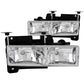 Anzo 1988-1998 Chevrolet C1500 Crystal Headlights Chrome w/o Bulbs