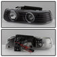 SPYDER xTune Chevy Silverado 1500/2500 99-02 Bumper Projector Headlights - LED - Black PRO-JH-CSIL99-SET-BK 9036781