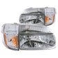 Anzo 1995-2001 Ford Explorer Crystal Headlights Chrome w/ Corner Lights 2pc
