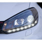 Spyder Volkswagen Golf/GTI 10-13 Projector Headlights Halogen Model- DRL Blk PRO-YD-VG10-DRL-BK 5012111
