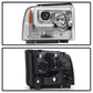 Spyder 05-07 Ford F250/350/450 SD Ver 2 Proj Headlights - Light Bar DRL - Black PRO-YD-FS05V2-LB-C 5084682