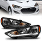 Anzo 2013-2015 Hyundai Genesis Projector Headlights w/ Plank Style Design B