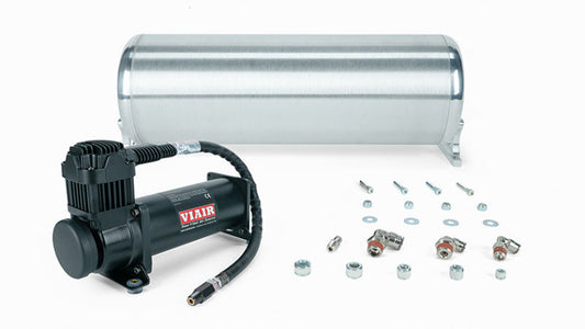 Air Lift 18in FLO Tank w/ Viair 444c Black Compressor (Incl. Fittings & Tank Mounting Hardware) 27767