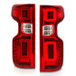 ANZO 19-21 Chevy Silverado Work Truck Full LED Tailights Chrome Housing Red Lens G2(w/C Light Bars) 311419