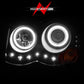 Anzo 2008-2010 Jeep Grand Cherokee Projector Headlights w/ Halo Black CCFL