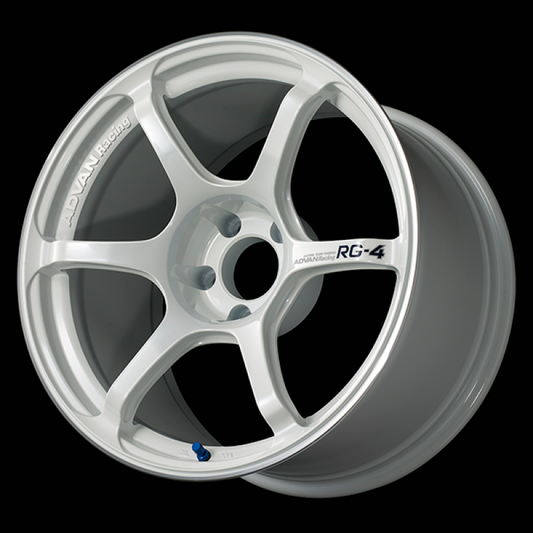Advan RG-4 18x9.5 +38 5-120 Racing White Metallic & Ring Wheel YA48J38WWMR
