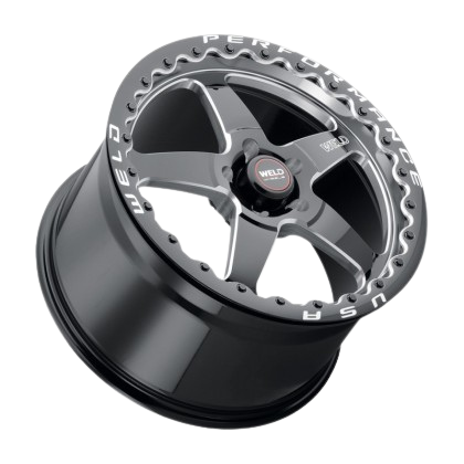 Weld S904 17x10 Ventura Beadlock 5x115 ET30 BS6.70 Gloss BLK MIL DIA 78.1