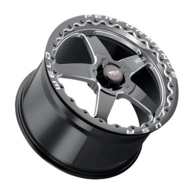 Weld S904 17x10 Ventura Beadlock 5x115 ET30 BS6.70 Gloss BLK MIL DIA 78.1