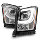 ANZO 2015-2017 GMC Yukon XL Projector Headlights W Lightbar - Chrome/Amber 111536