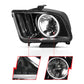 Anzo 2005-2009 Ford Mustang Crystal Headlights w/ Halo Black (CCFL)