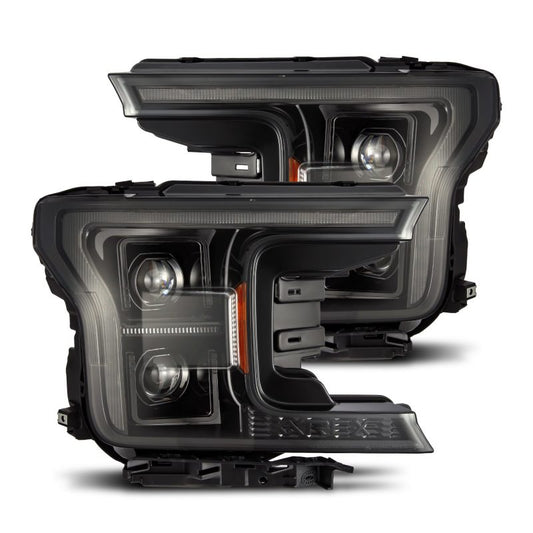 AlphaRex 18-20 Ford F150 PRO-Series Headlight Alpha Black w/ Seq Signal & DRL 880253 *Discontinued