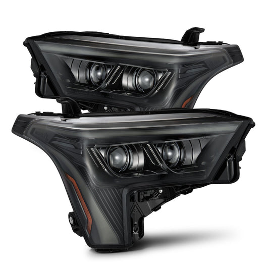 AlphaRex 22-23 Toyota Tundra LUXX-Series Headlights Alpha-Black w/Amber DRL - Req 810029 OR 810030 880873 *Discontinued