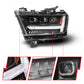 ANZO 19-24 RAM 1500 (New Body/OE Halogen) Full LED Proj Headlights DRL/SeqSig Black - Driver Side 111628A-L