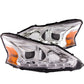 Anzo 2013-2014 Nissan Altima Projector Headlights w/ Plank Style Design Chr