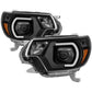 SPYDER xTune Toyota Tacoma 12-15 Headlights - Light Bar DRL - Black PRO-JH-TTA12-LBDRL-BK 9037542