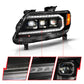 ANZO 15-22 Chevy Colorado Blk Housing Full LED DRL Projector Headlight w/ Sequential Light Bar 111634