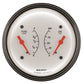 AutoMeter Gauge Dual Fuel & Oilp 3-3/8in. 0 Ohm(e) to 90 Ohm(f)& 100PSI Elec Arctic White 1324