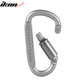 Camping Outdoor Alloy D-ring Screw Lock Buckle Carabiners 3PC