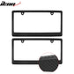 Universal 2PCS License Plate Frame Holder Bracket PP Carbon Texture