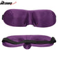1X Purple Travel Sleeping Aid Eye Mask Cover Nap Rest Blindfold Shade