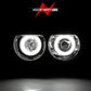 Anzo 2008-2014 Dodge Challenger Projector Headlights w/ Halo Black (CCFL)
