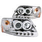 Anzo 1997.5-2003 Ford F-150 Projector Headlights w/ Halo and LED Chrome 1pc