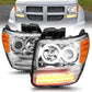 Anzo 2007-2012 Dodge Nitro Projector Headlights w/ Halo Chrome (CCFL) G2
