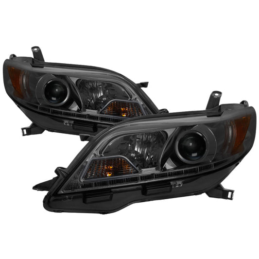 Spyder 11-14 Toyota Sienna Projector Headlights - DRL LED - Smoke PRO-YD-TSEN11-DRL-SM 5083999