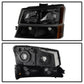 SPYDER Xtune Chevy Silverado 2500HD 03-06 Crystal Headlights w/ Bumper Lights HD-JH-CSIL03-AM-BSM-SET 9030253
