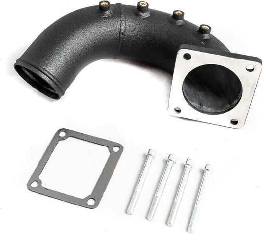 Rudy's 3" High Flow Textured Black Intake Elbow Tube For 98.5-02 5.9 Cummins