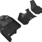 3D MAXpider 12-16 Ford F-250 350 450 Bench Seat No Floor Shift Kagu 1st Row Floormats - Black L1FR08911509