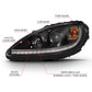 ANZO 2005-2013 Chevy Corvette Projector Plank Style Switchback H.L. Black Amber 121553