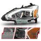 ANZO 13-15 Nissan Altima (w/o Factory HID Bulbs) Projector Headlights - w/ Light Bar Chrome Housing 121570