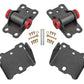 BMR Suspension BMR 78-87 G-Body Motor Mount Kit Upper & Lower Poly - Black Hammertone MM460H