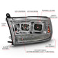 ANZO 2009-2018 Dodge Ram 1500 Projector H.L. Switchback Black Amber 111441