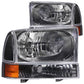 Anzo 2000-2004 Ford Excursion Crystal Headlights Black