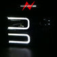 ANZO 88-98 Chevrolet C1500 Crystal Headlights w/ Light Bar Black Housing w/ Signal Side Markers 8Pcs 111528