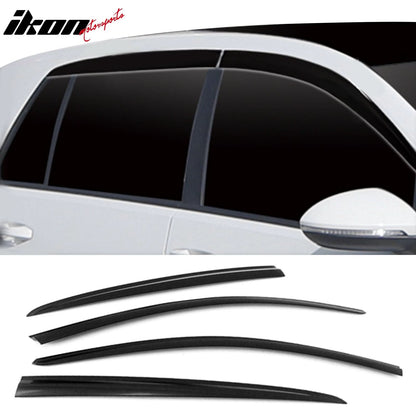 2015-2021 Volkswagen Golf MK7 Dark Smoke Window Visors Rain Guard ABS