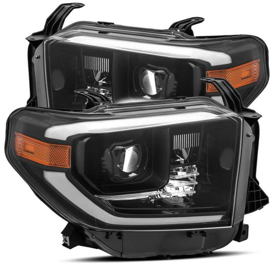 AlphaRex 14-20 Toyota Tundra PRO-Series Projector Headlights Plank Style Alpha Black w/Activ Light 880718 *Discontinued