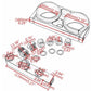 Billet Twin Dual Bosch 044 380lph AEM Fuel Pump Outlet Manifold Mounting Bracket