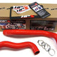 HPS Red Reinforced Silicone Radiator Hose Kit Coolant Ford 99-01 F550 Superduty w/ 7.3L Diesel Single Alternator
