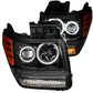 Anzo 2007-2012 Dodge Nitro Projector Headlights w/ Halo Black (CCFL) G2