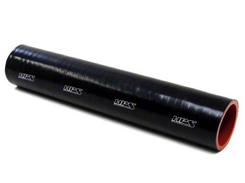 HPS 3" ID, 1 Foot Length, Silicone Straight Coupler Tube Hose, High Temp 4-ply Reinforced, Black, 76mm ID