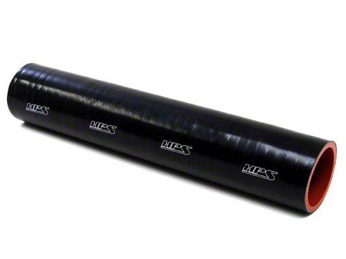 HPS 3-1/4" ID, 1 Foot Length, Silicone Straight Coupler Tube Hose, High Temp 4-ply Reinforced, Black, 83mm ID