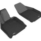 3D MAXpider 2005-2012 Porsche 911 997 Kagu 1st Row Floormat - Black L1PO01111509